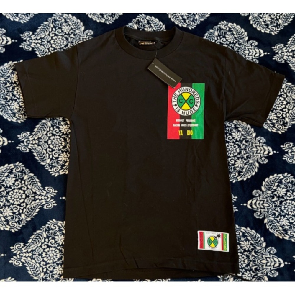 NWT The HUNDREDS x Cross Colours EXCLUSIVE Collection Hip Hop RASTA Shirt SMALL